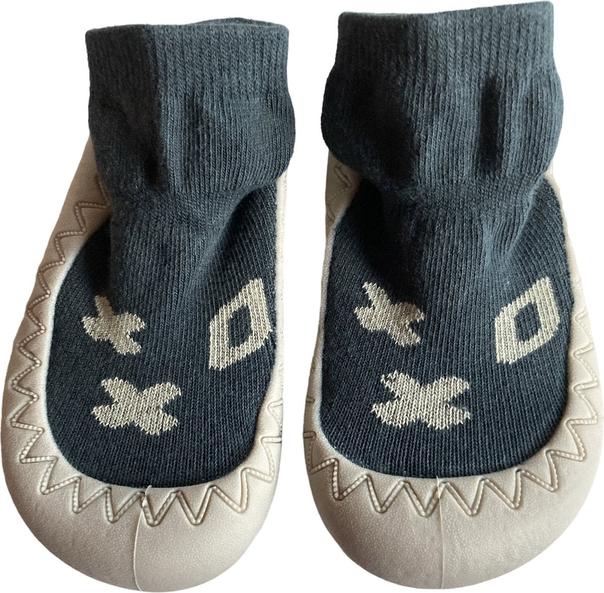 Donkerblauwe anti-slip schoentjes van Baby-Slofje