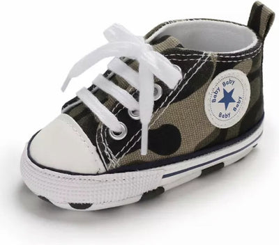 Canvas gympen - babysneakers van Baby-Slofje, camouflage