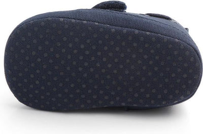 Donkerblauwe babyschoentjes met ruit