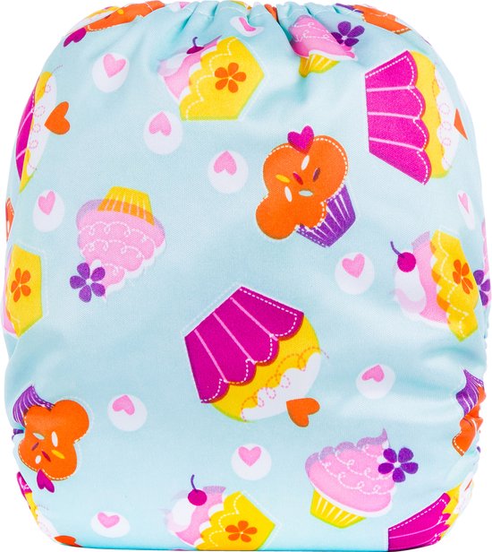 Wasbare luier met inlegger - Cupcake