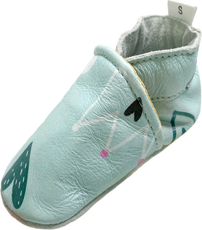 Mintkleurige bedrukte babyslofjes van Baby Steps