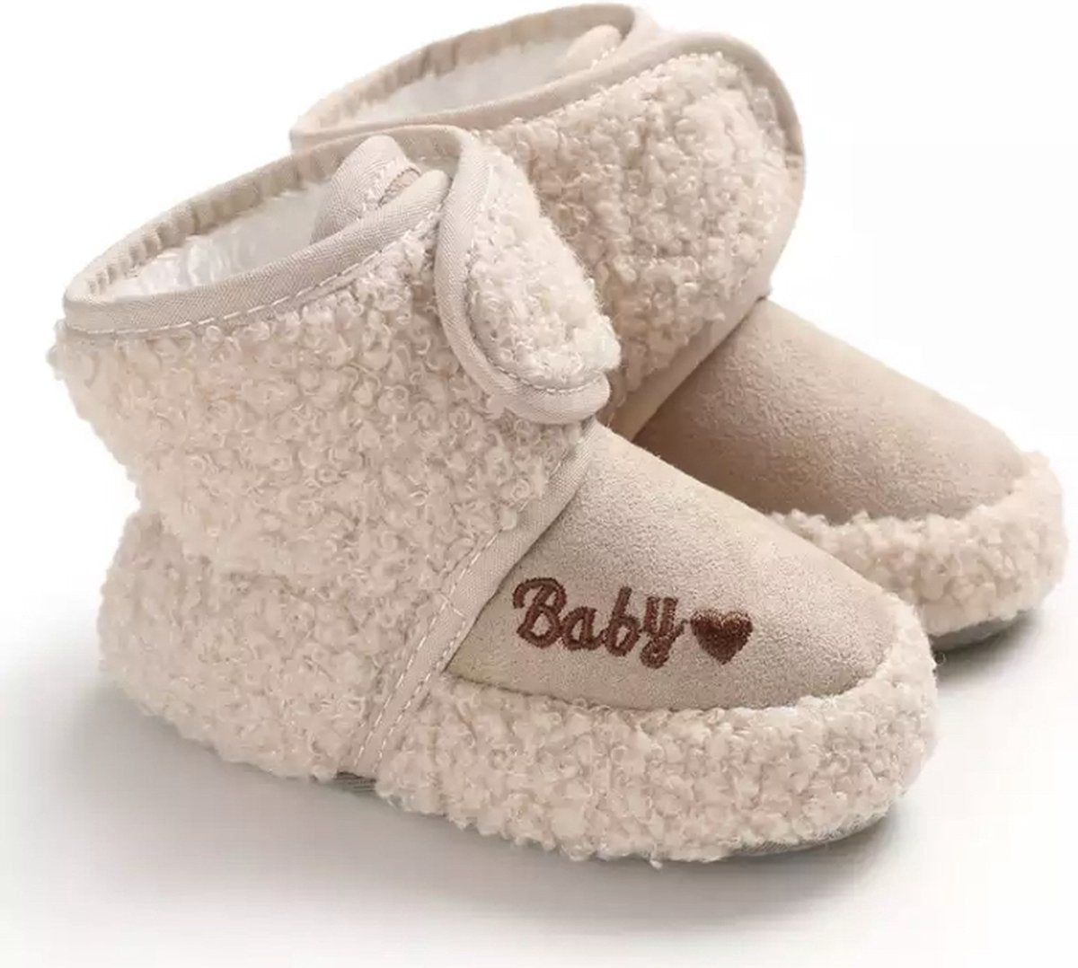 Zachte en warme hoge pantoffels - Beige