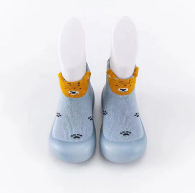 Anti-slip schoentjes , Sok sloffen van Baby-Slofje - lichtblauw beer