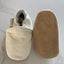 Creme kleurige leren babyslofjes van Koshine maat 18/19
