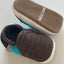 Bruine leren babyslofjes - loafers van Melton