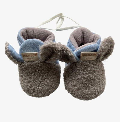 Zachte pantoffels slofen met rubberen zool - Blauw