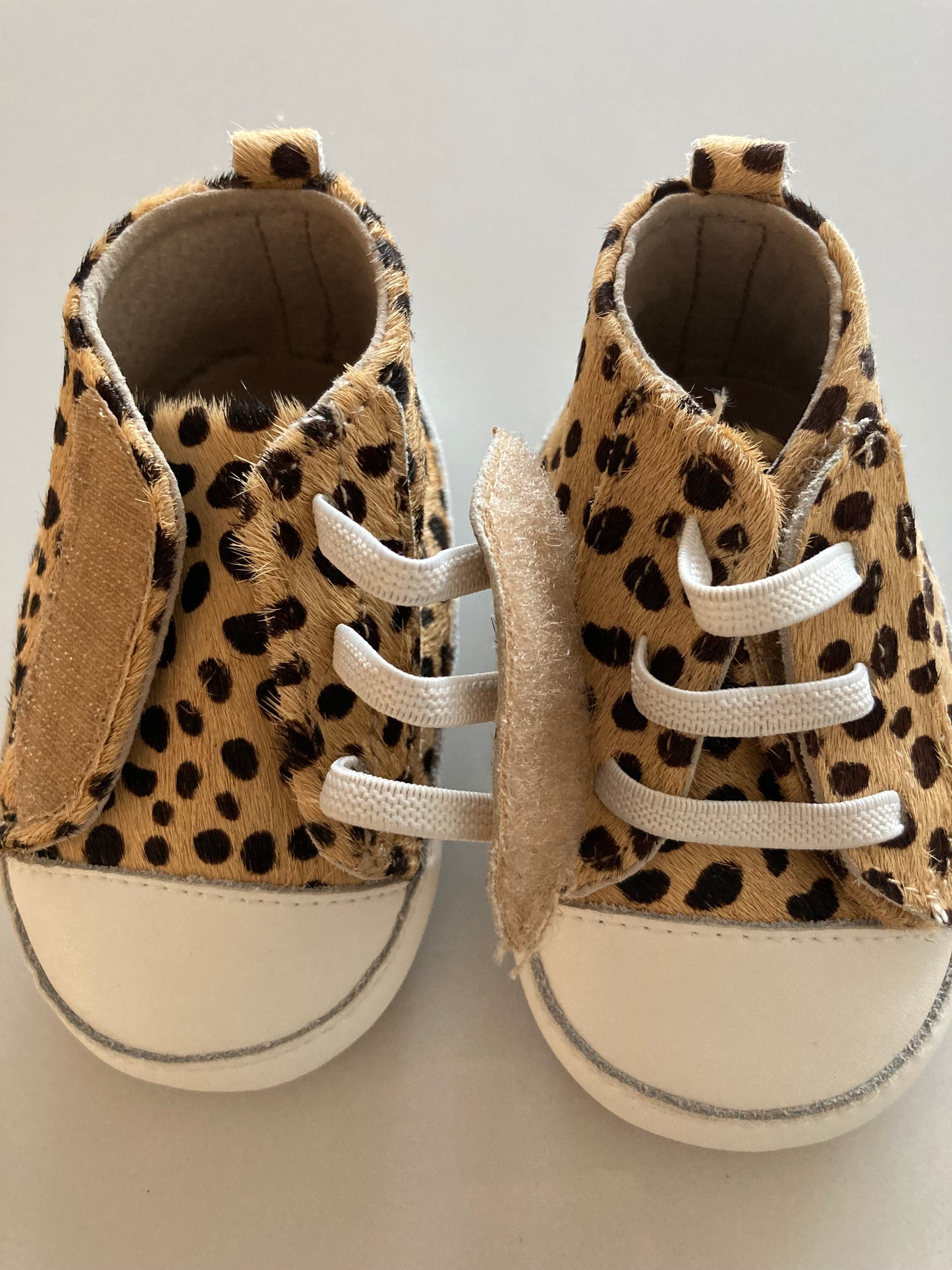Oh Little Deer - 100% leren baby sneakers - cheetah bruin