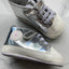 Canvas gympen - babysneakers zilverkleur maat 17