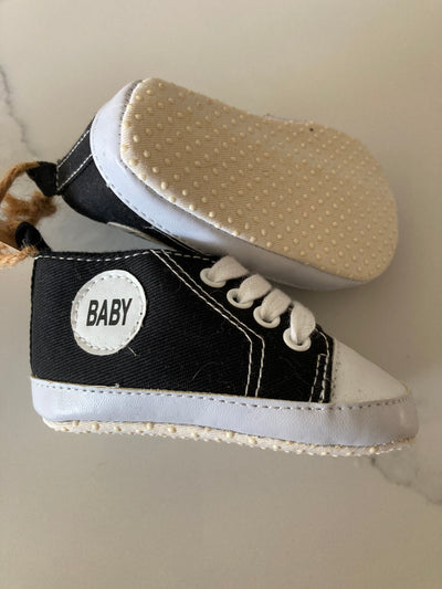 Canvas gympen - babysneakers van Baby-Slofje, zwart