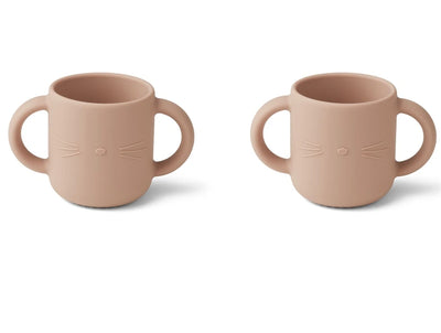 Set van 2 siliconen bekers van Liewood - Rose Cat