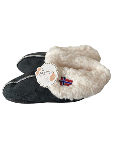 Warme en zachte gevoerde sloffen - Pantoffels - donkerblauw