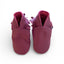 Paarse leren babyslofjes van Inch Blue, moccassin maat 17/18
