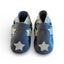 Blauwe leren babyslofjes met sterren van Inch Blue maat 17/18