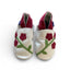 Witte leren babyslofjes met bloemen van Inch Blue