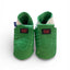 Groene leren babyslofjes van Inch Blue