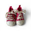 Canvas gympen - babysneakers van Baby-Slofje, roze met stippen