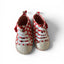 Canvas gympen - babysneakers van Baby-Slofje, rood met stippen en strikje