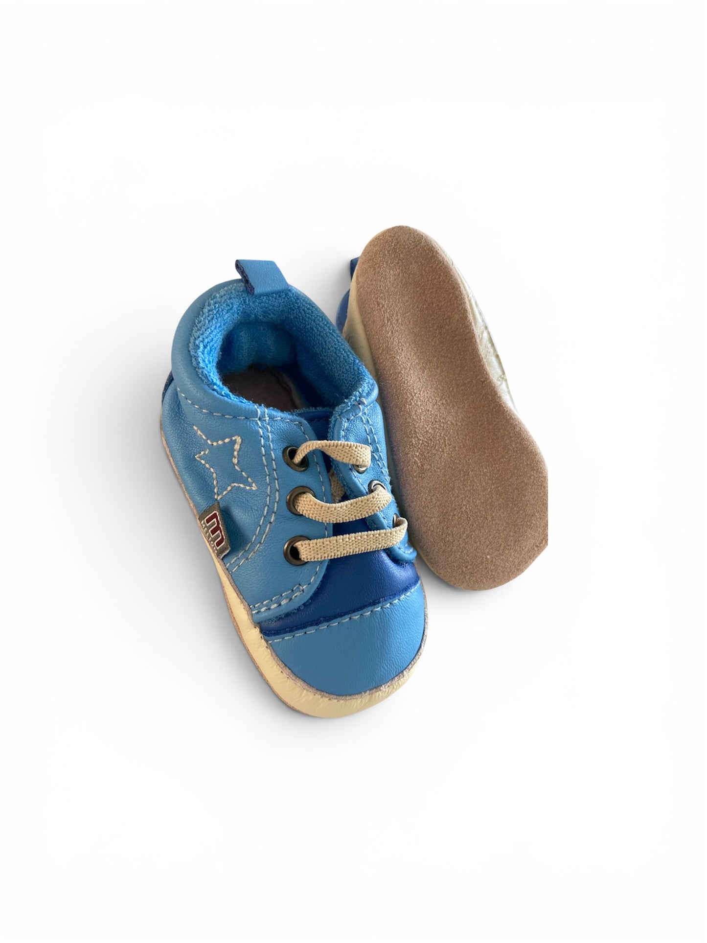 Blauwe veter babyschoentjes van Melton