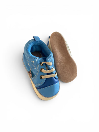Blauwe veter babyschoentjes van Melton