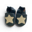 Donkerblauwe leren babyslofjes van Melton met witte ster