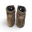 Donkerbruine suede babyslofjes van Oxxy