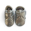 Zilverkleurige leren babyslofjes van Melton