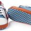Stoere blauw geruite babysneakers