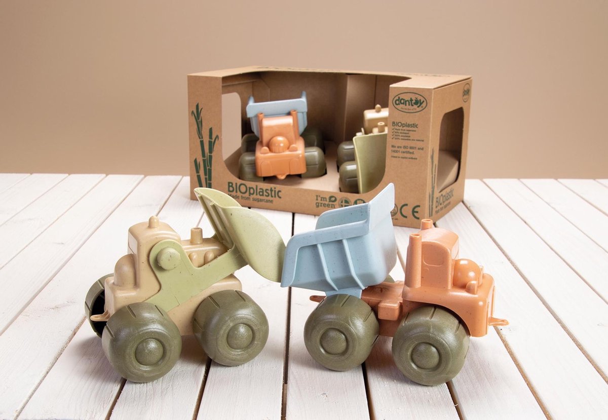Dantoy BIOplastic bouwvoertuigen, 2 stuks, vanaf 24 maanden