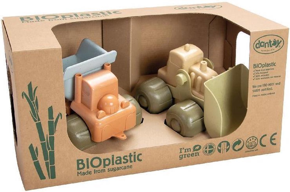 Dantoy BIOplastic bouwvoertuigen, 2 stuks, vanaf 24 maanden