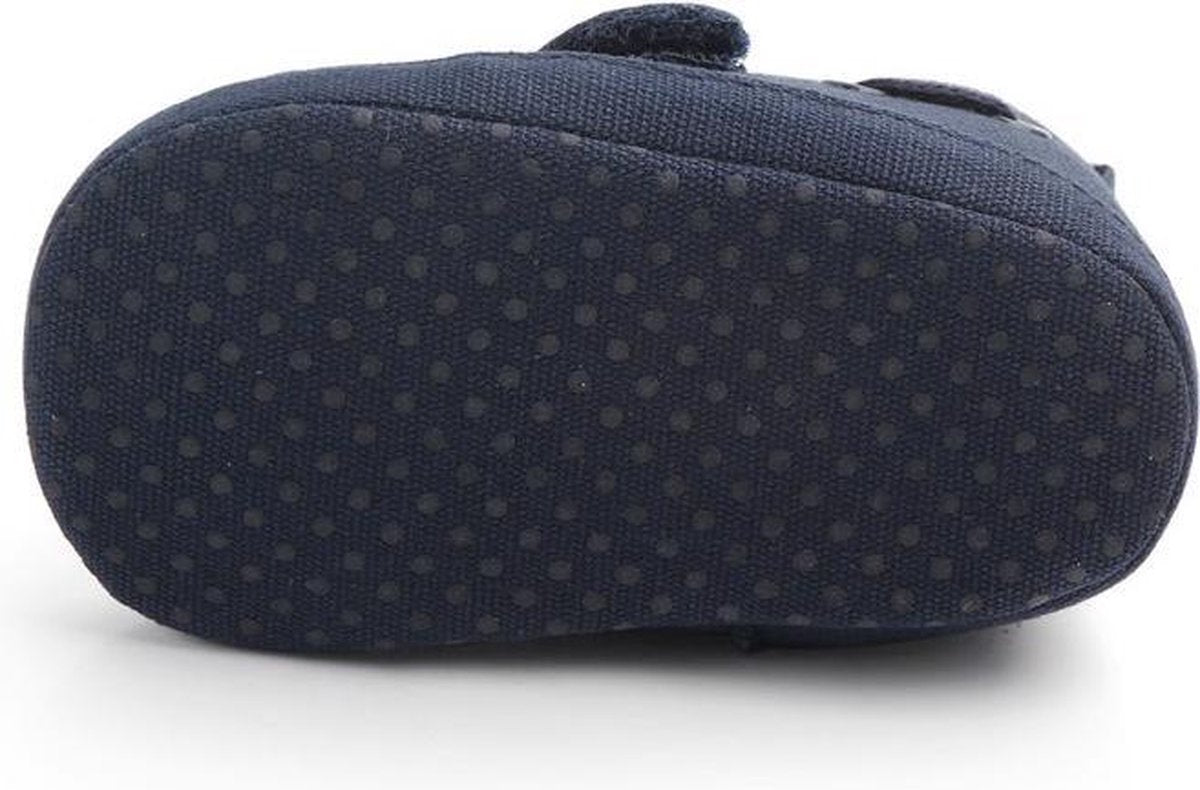 Donkerblauwe babyschoentjes met ruit