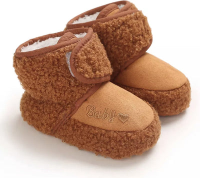 Zachte en warme hoge pantoffels - Bruin