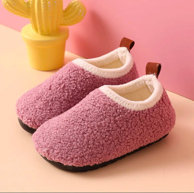 Warme en zachte sloffen - Pantoffels - roze/lila