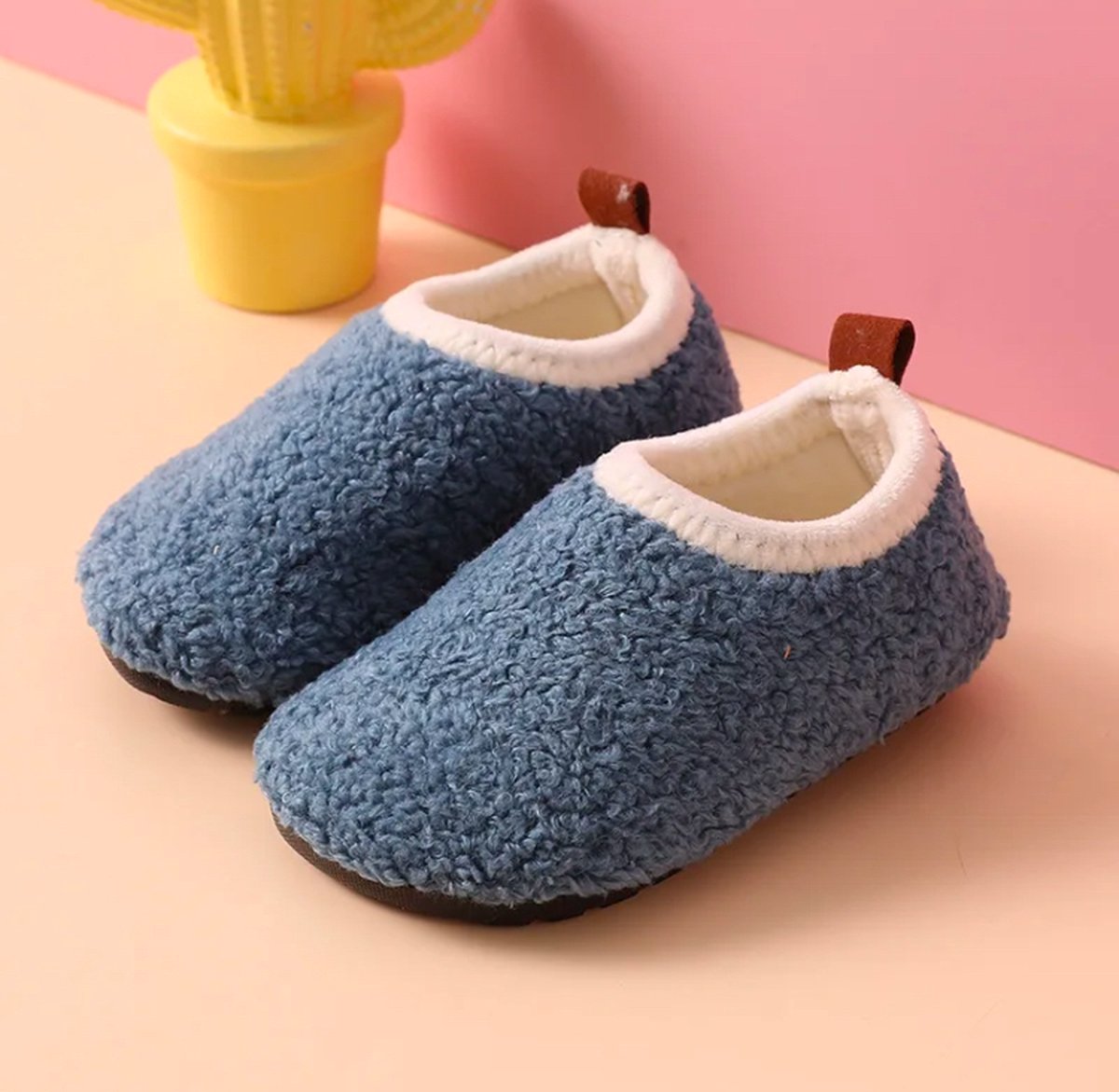 Warme en zachte sloffen - Pantoffels - blauw